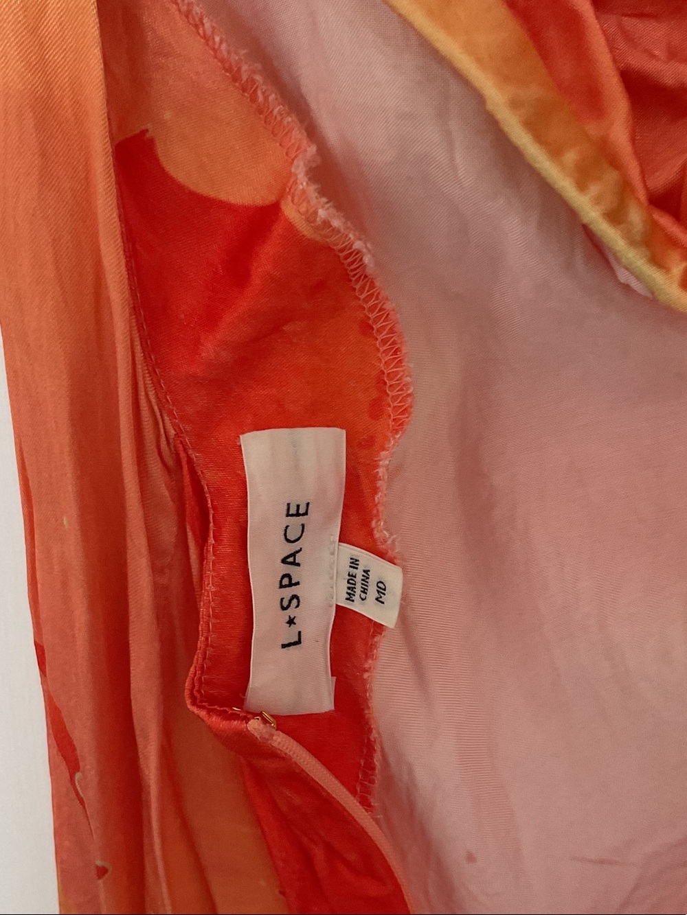 l*space Orange & Peach Floral Cowl-Neck Maxi Dress - Picture 5 of 5